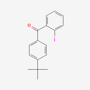 molecular formula C17H17IO B1346302 4-叔丁基-2'-碘代苯甲酮 CAS No. 951889-75-1