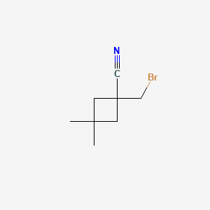 1-(Bromomethyl)-3,3-dimethylcyclobutane-1-carbonitrile