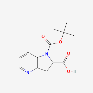 molecular formula C13H16N2O4 B13463076 1-[(tert-butoxy)carbonyl]-1H,2H,3H-pyrrolo[3,2-b]pyridine-2-carboxylic acid 