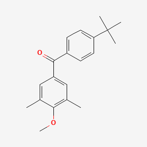 molecular formula C20H24O2 B1346309 4-Tert-butyl-3',5'-dimethyl-4'-methoxybenzophenone CAS No. 951884-51-8