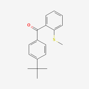 molecular formula C18H20OS B1346313 4-tert-Butyl-2'-(thiomethyl)benzophenone CAS No. 951888-18-9