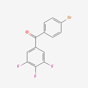 molecular formula C13H6BrF3O B1346314 4-Bromo-3',4',5'-trifluorobenzophenone CAS No. 951888-42-9