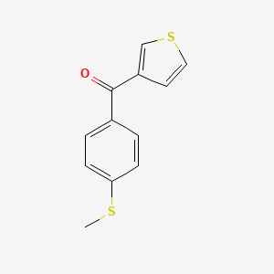 molecular formula C12H10OS2 B1346316 [4-(甲硫基)苯基](噻吩-3-基)甲苯酮 CAS No. 896618-54-5