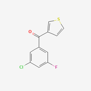 molecular formula C11H6ClFOS B1346319 3-(3-氯-5-氟苯甲酰)噻吩 CAS No. 898771-44-3
