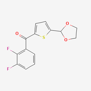 molecular formula C14H10F2O3S B1346327 2-(2,3-二氟苯甲酰)-5-(1,3-二氧戊环-2-基)噻吩 CAS No. 898778-73-9
