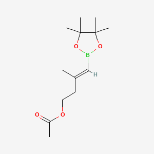 [(E)-3-methyl-4-(4,4,5,5-tetramethyl-1,3,2-dioxaborolan-2-yl)but-3-enyl] acetate