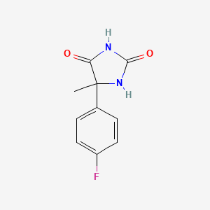 molecular formula C10H9FN2O2 B1346339 5-(4-氟苯基)-5-甲基咪唑啉-2,4-二酮 CAS No. 6270-38-8