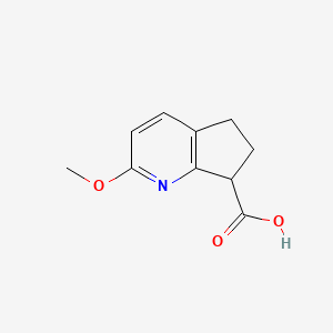 2-methoxy-5H,6H,7H-cyclopenta[b]pyridine-7-carboxylic acid