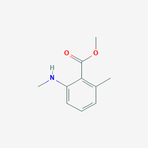 molecular formula C10H13NO2 B13463417 Methyl 2-methyl-6-(methylamino)benzoate 