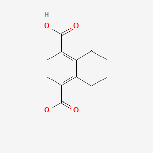 molecular formula C13H14O4 B13463424 4-(Methoxycarbonyl)-5,6,7,8-tetrahydronaphthalene-1-carboxylic acid 