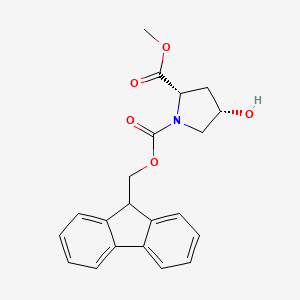 molecular formula C21H21NO5 B13463439 1-(9H-fluoren-9-yl)methyl 2-methyl (2S,4S)-4-hydroxypyrrolidine-1,2-dicarboxylate 