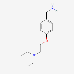 molecular formula C13H22N2O B1346345 {4-[2-(Diethylamino)ethoxy]phenyl}methanamine CAS No. 1849-80-5