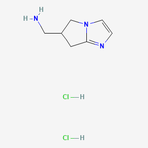 molecular formula C7H13Cl2N3 B13463458 {5H,6H,7H-pyrrolo[1,2-a]imidazol-6-yl}methanamine dihydrochloride CAS No. 2866308-89-4