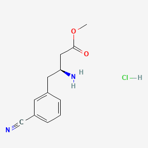 methyl (3S)-3-amino-4-(3-cyanophenyl)butanoate hydrochloride