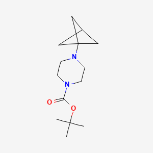 molecular formula C14H24N2O2 B13463478 Tert-butyl 4-{bicyclo[1.1.1]pentan-1-yl}piperazine-1-carboxylate 