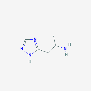 molecular formula C5H10N4 B13463496 1-(1H-1,2,4-triazol-3-yl)propan-2-amine 