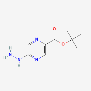 molecular formula C9H14N4O2 B13463508 Tert-butyl 5-hydrazinylpyrazine-2-carboxylate 