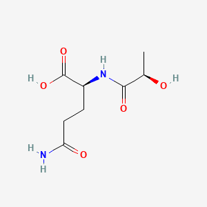 (2S)-4-carbamoyl-2-[(2R)-2-hydroxypropanamido]butanoic acid