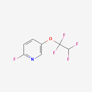 molecular formula C7H4F5NO B13463628 2-Fluoro-5-(1,1,2,2-tetrafluoroethoxy)pyridine 