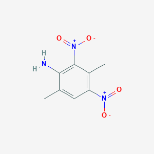 molecular formula C8H9N3O4 B1346368 3,6-二甲基-2,4-二硝基苯胺 CAS No. 6311-52-0