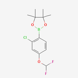 molecular formula C13H16BClF2O3 B13463794 2-(2-Chloro-4-(difluoromethoxy)phenyl)-4,4,5,5-tetramethyl-1,3,2-dioxaborolane 