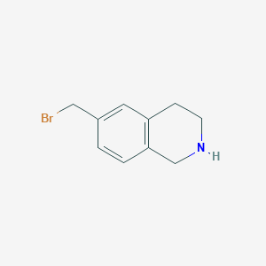 molecular formula C10H12BrN B13463941 6-(Bromomethyl)-1,2,3,4-tetrahydroisoquinoline 