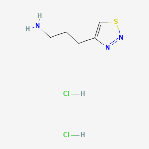 molecular formula C5H11Cl2N3S B13464005 3-(1,2,3-Thiadiazol-4-yl)propan-1-amine dihydrochloride 