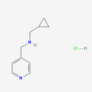 molecular formula C10H15ClN2 B13464046 (Cyclopropylmethyl)[(pyridin-4-yl)methyl]amine hydrochloride CAS No. 2913279-67-9