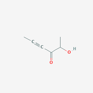 molecular formula C6H8O2 B13464056 2-Hydroxyhex-4-YN-3-one 