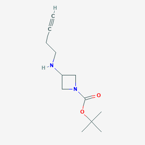 molecular formula C12H20N2O2 B13464073 Tert-butyl 3-(but-3-ynylamino)azetidine-1-carboxylate 