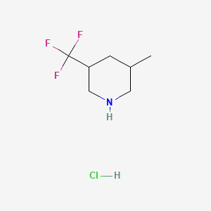 molecular formula C7H13ClF3N B13464110 3-methyl-5-(trifluoromethyl)piperidine hydrochloride, Mixture of diastereomers 