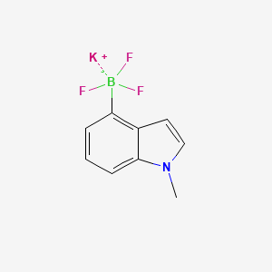 molecular formula C9H8BF3KN B13464113 Potassium trifluoro(1-methyl-1H-indol-4-yl)borate 