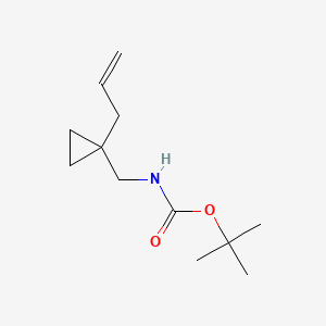 molecular formula C12H21NO2 B13464118 tert-butyl N-{[1-(prop-2-en-1-yl)cyclopropyl]methyl}carbamate 