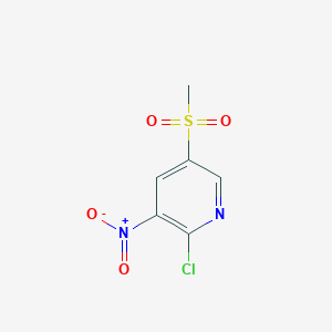 molecular formula C6H5ClN2O4S B13464120 2-Chloro-5-methanesulfonyl-3-nitropyridine 