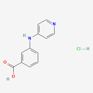 molecular formula C12H11ClN2O2 B13464126 3-[(Pyridin-4-yl)amino]benzoic acid hydrochloride CAS No. 2901101-77-5