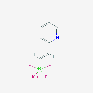 molecular formula C7H6BF3KN B13464133 Potassium (E)-trifluoro(2-(pyridin-2-yl)vinyl)borate 