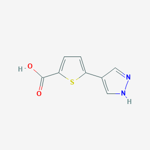 molecular formula C8H6N2O2S B1346414 5-(1H-吡唑-4-基)噻吩-2-羧酸 CAS No. 1017794-49-8