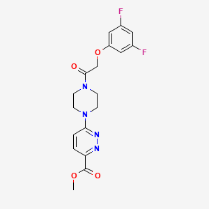 molecular formula C18H18F2N4O4 B13464165 Methyl 6-{4-[2-(3,5-difluorophenoxy)acetyl]piperazin-1-yl}pyridazine-3-carboxylate 