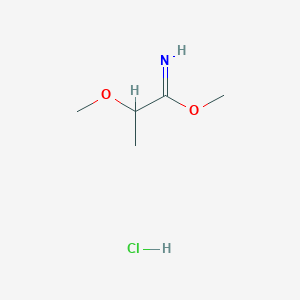 molecular formula C5H12ClNO2 B13464184 Methyl 2-methoxypropanimidate hydrochloride 