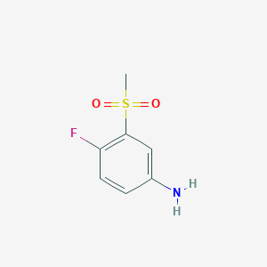 molecular formula C7H8FNO2S B1346421 4-氟-3-(甲基磺酰基)苯胺 CAS No. 914636-44-5