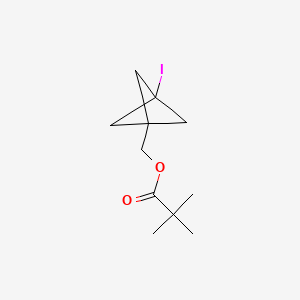 molecular formula C11H17IO2 B13464231 {3-Iodobicyclo[1.1.1]pentan-1-yl}methyl 2,2-dimethylpropanoate 