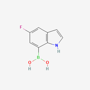 molecular formula C8H7BFNO2 B13464239 (5-fluoro-1H-indol-7-yl)boronic acid 