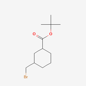 molecular formula C12H21BrO2 B13464244 Tert-butyl 3-(bromomethyl)cyclohexane-1-carboxylate 