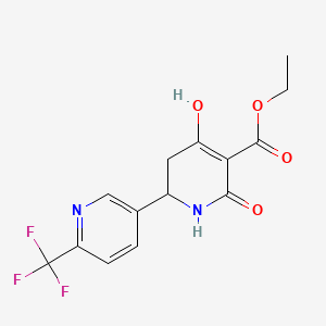 molecular formula C14H13F3N2O4 B13464247 Ethyl 4-hydroxy-6-oxo-6'-(trifluoromethyl)-1,2,3,6-tetrahydro-[2,3'-bipyridine]-5-carboxylate 