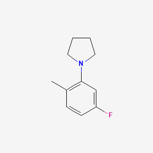 molecular formula C11H14FN B1346425 1-(5-氟-2-甲基苯基)吡咯烷 CAS No. 1000339-32-1