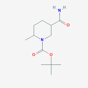 molecular formula C12H22N2O3 B13464277 Tert-butyl 5-carbamoyl-2-methylpiperidine-1-carboxylate CAS No. 1253200-93-9