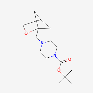 molecular formula C15H26N2O3 B13464290 Tert-butyl 4-({2-oxabicyclo[2.1.1]hexan-1-yl}methyl)piperazine-1-carboxylate 