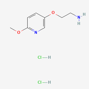 molecular formula C8H14Cl2N2O2 B13464299 2-[(6-Methoxypyridin-3-yl)oxy]ethan-1-amine dihydrochloride CAS No. 2866335-71-7