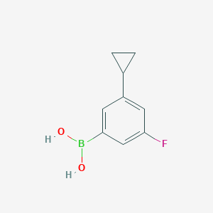 molecular formula C9H10BFO2 B13464318 (3-Cyclopropyl-5-fluorophenyl)boronic acid 