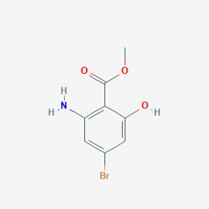 molecular formula C8H8BrNO3 B13464324 Methyl 2-amino-4-bromo-6-hydroxybenzoate 